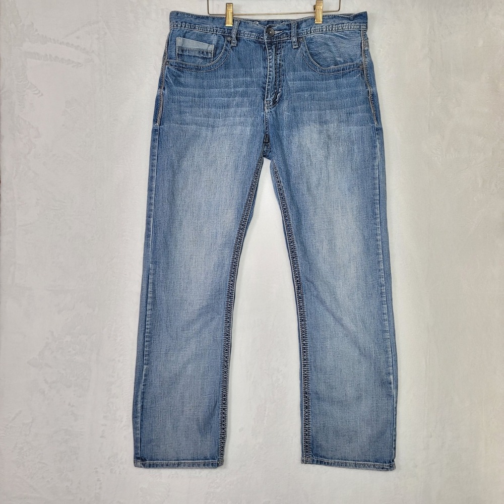 TK Axel Y2K 90s Jeans Relaxed‎ Straight Blue Denim Mens 34 Fits 36x32 Western